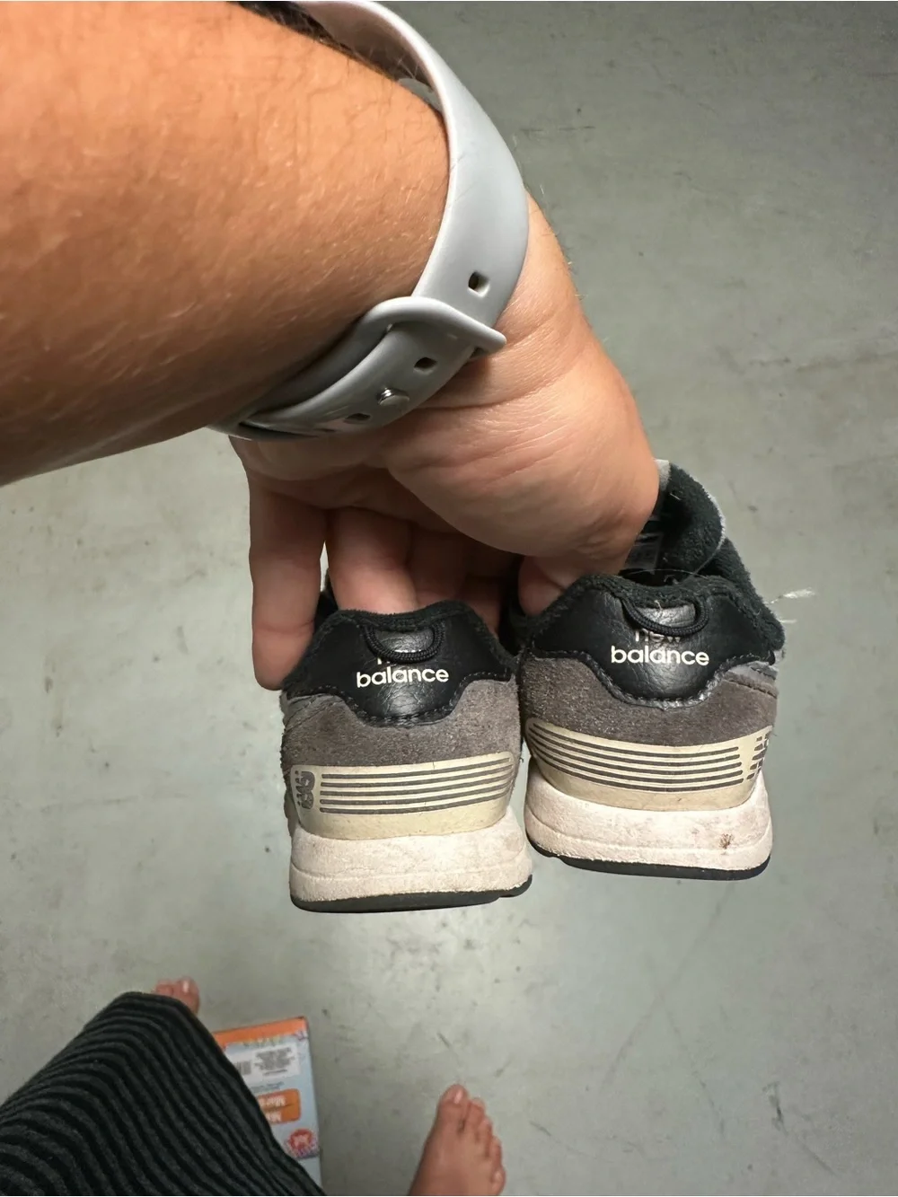 New Balance Kids Gray Velcro sneakers